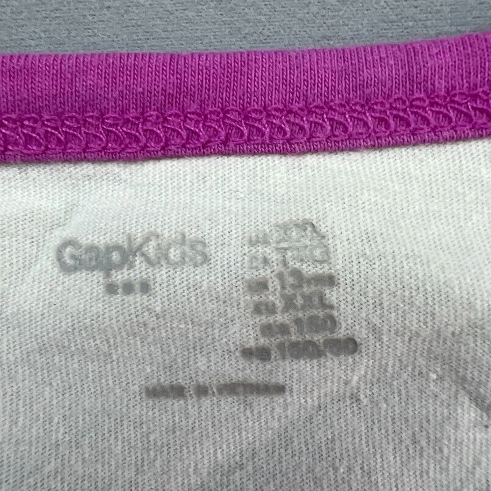 Set Of 2 Gap T Shirt Girls 2XL Multicolor Embellished Sequin Logo Raglan Sleeve